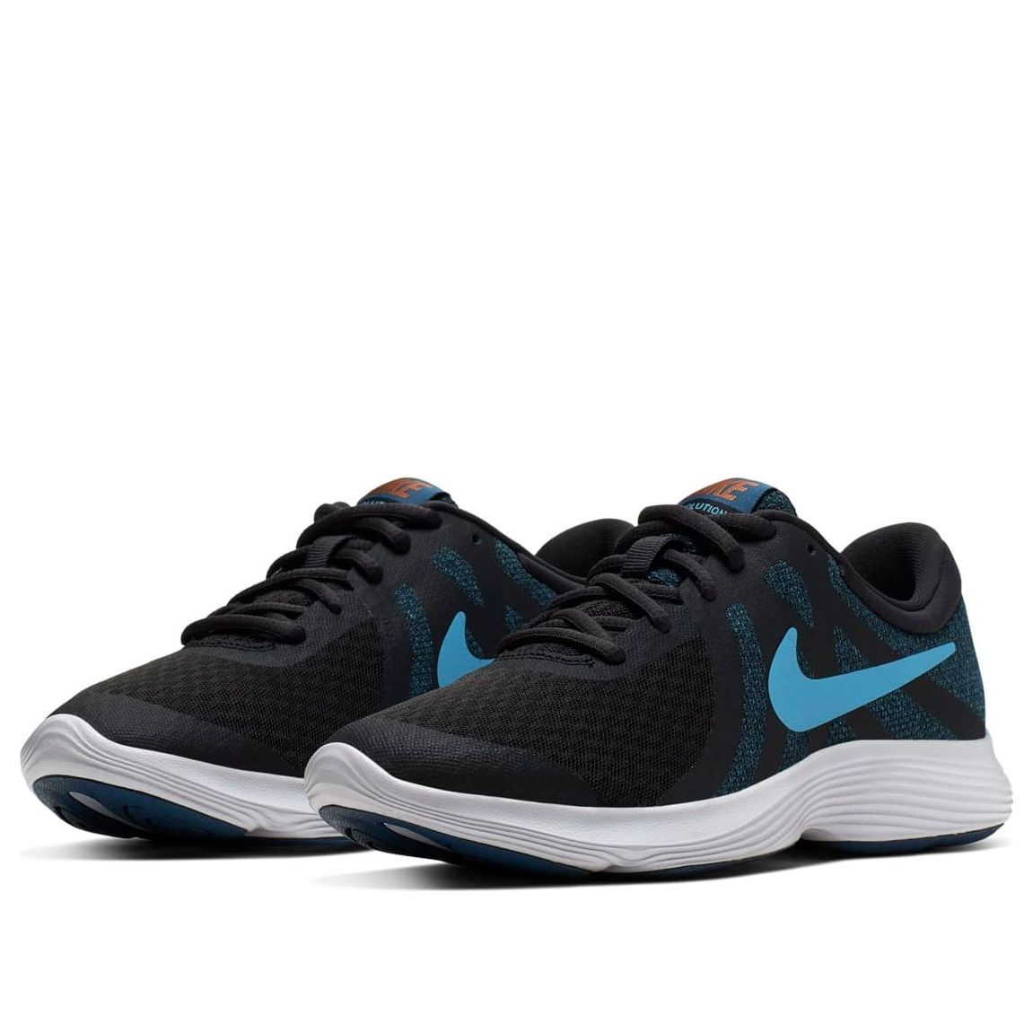 (GS) Nike Revolution 4 Black/Blue 943309-016