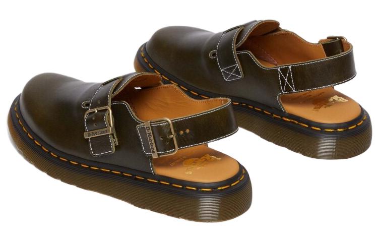 Dr.Martens Jorge Made in England Classic Leather Slingback Mules 'Dark Green' 30939275