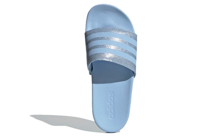 (WMNS) adidas Adilette Comfort Slides '3 Stripes Shimmer - Glow Blue' EE6817