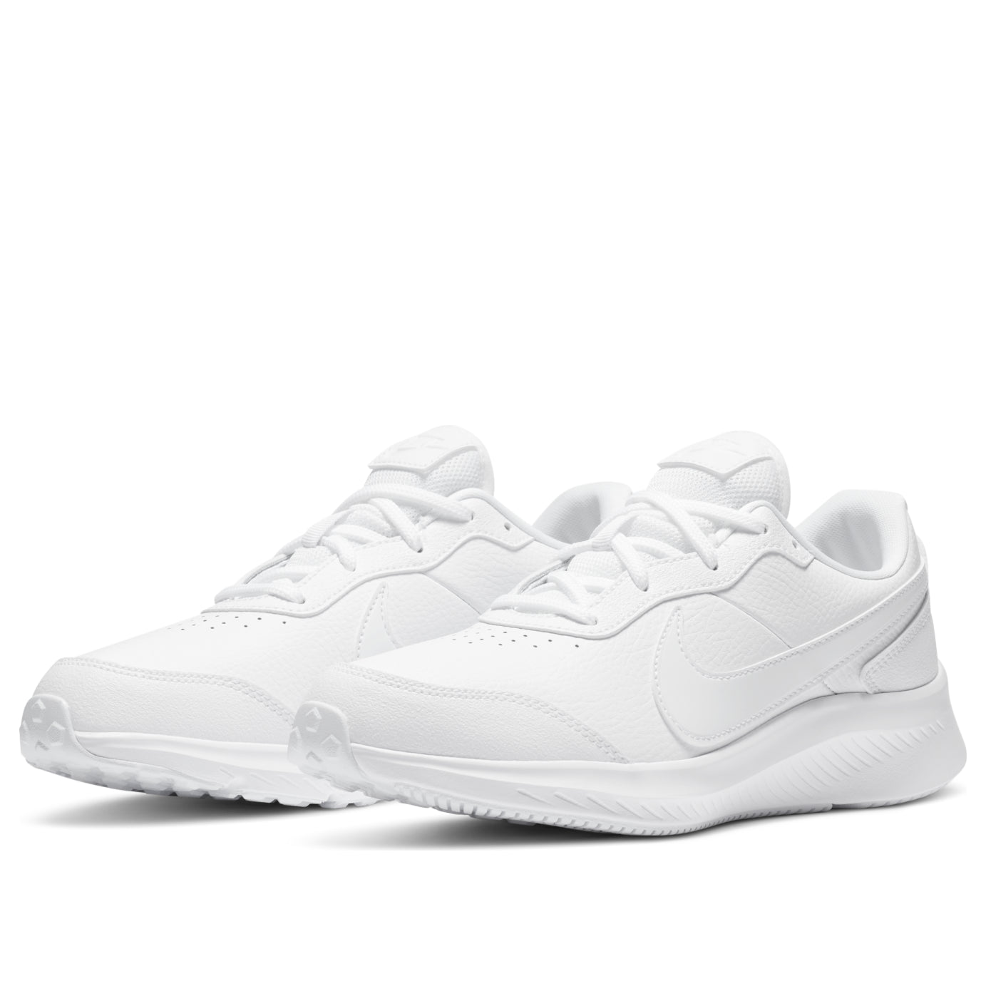 (GS) Nike Varsity Leather 'Triple White' CN9146-101