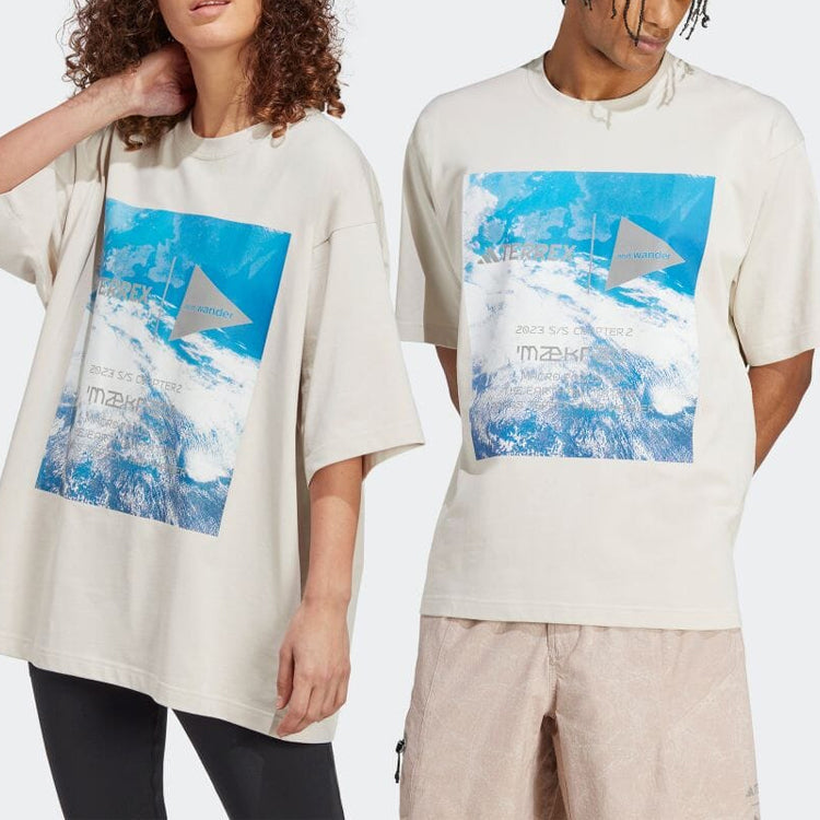 adidas TERREX x and wander Graphic T-Shirt 'Beige' HR7141