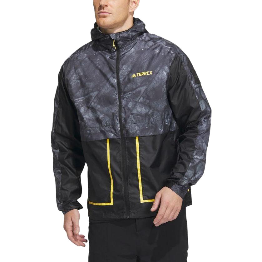 adidas National Geographic WIND.RDY Jacket 'Black Grey Yellow' HY4691