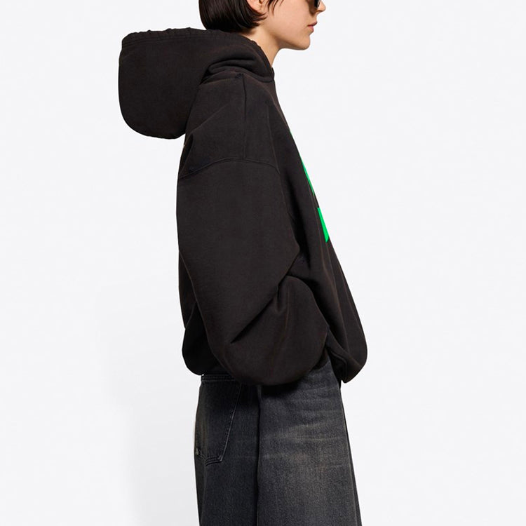 (WMNS) Balenciaga SS21 Classic Alien Hoodie Black 641529TJV959113