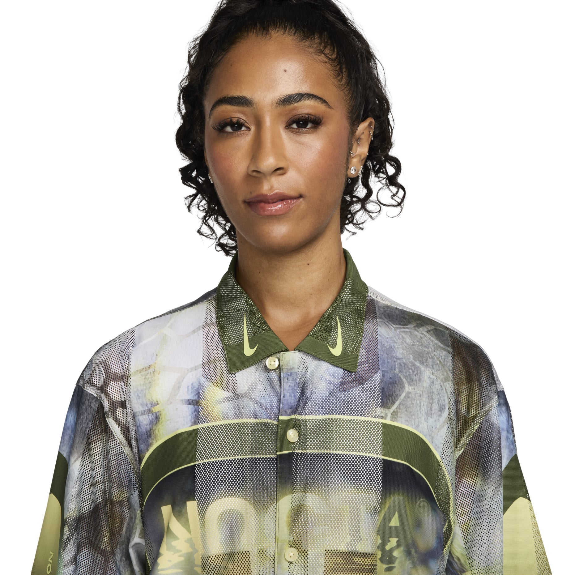 Nike x NOCTA Opal Button-Down Short Sleeve Shirt 'Pilgrim Oil Green' FV1939-378