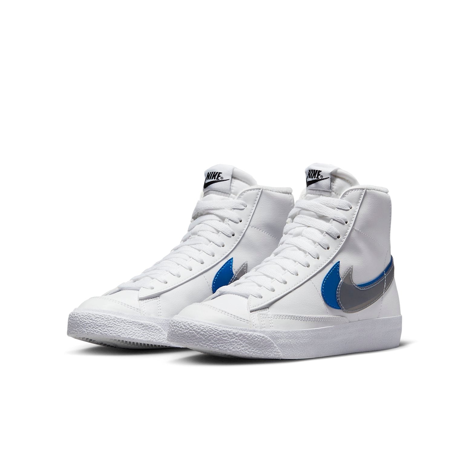 (GS) Nike Blazer Mid Next Nature 'Double Swoosh - White Hyper Royal' FD0690-100