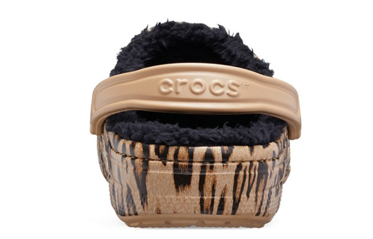 Crocs Baya Lined Clog Leopard Print Slippers 205975-98R