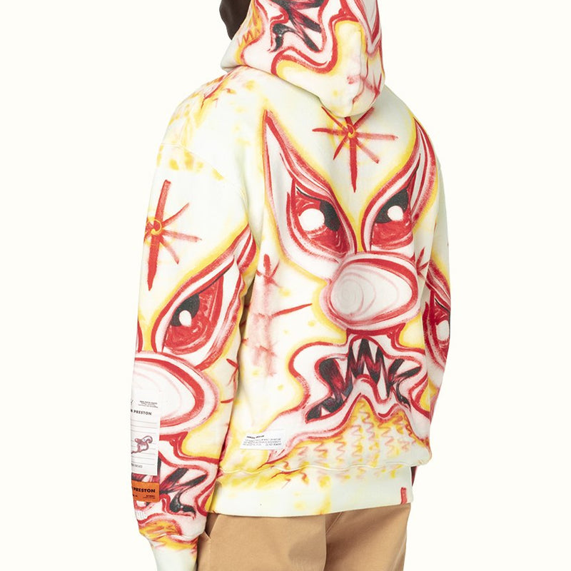 Men's HERON PRESTONKenny Scharf Crossover Red Eye Pattern Sports Yellow HMBB010F20JER0100130