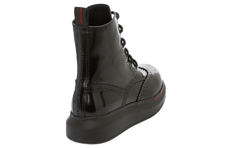 (WMNS) Alexander McQueen Hybrid Lace Up Boot 'Black' 586402WHX511000