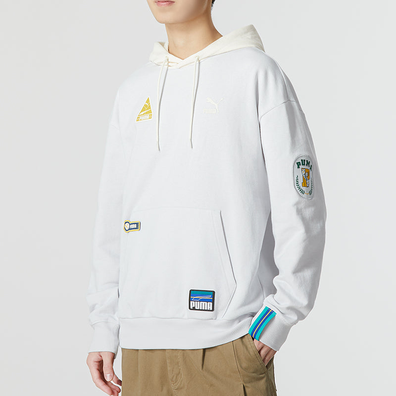 PUMA Team Badge Team Badge Hoodie 'Grey' 677377-72