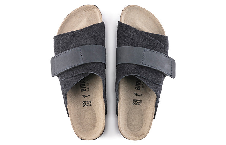 Birkenstock Kyoto Nubuck Suede Sandals 'Midnight Navy' 1020751