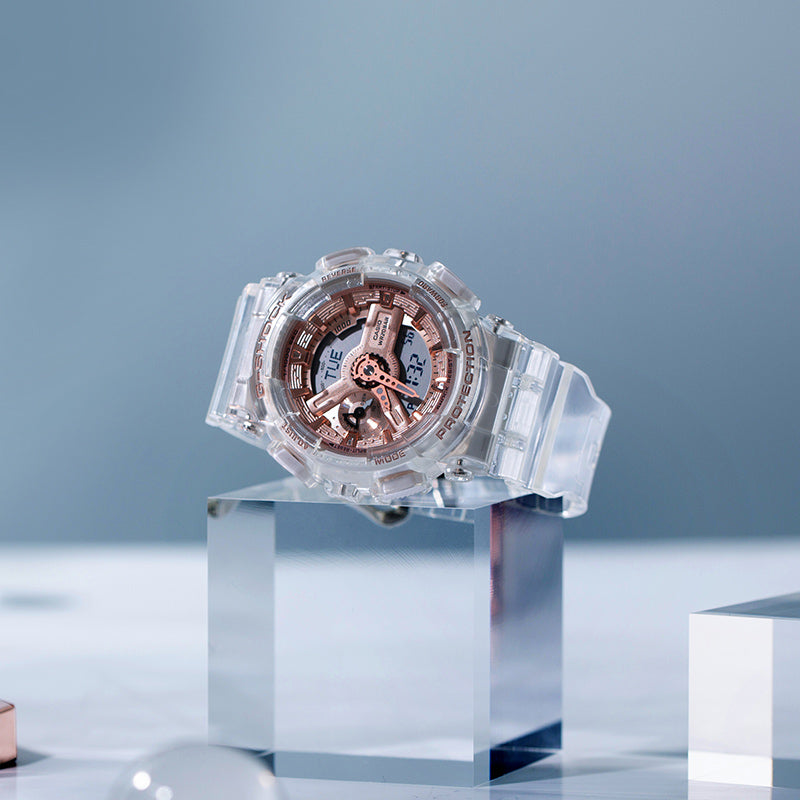 CASIO G-Shock Analog-Digital 'White' GA-110LS-7A&GMA-S110SR-7A