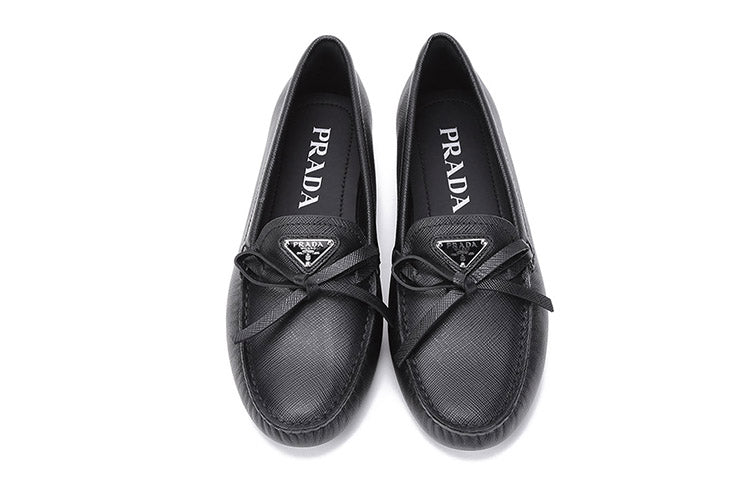(WMNS) PRADA Saffiano Leather Driving Loafers 'Black' 1DD071_053_F0002_F_005