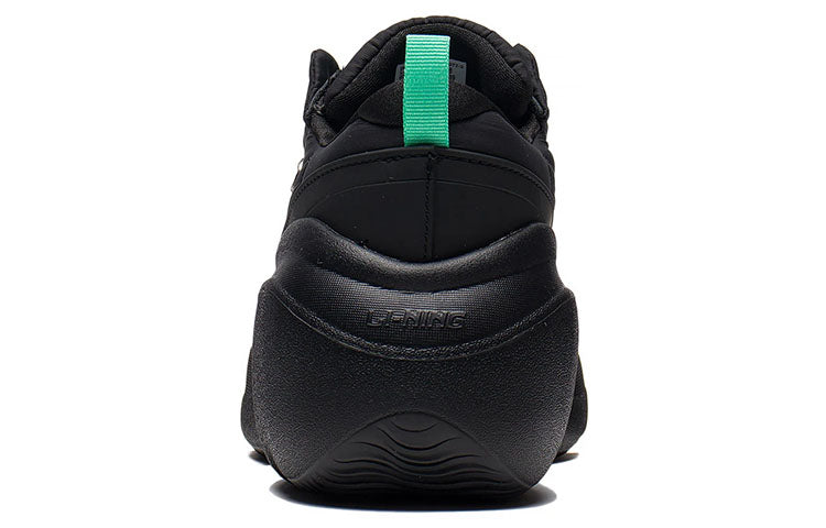 (WMNS) Li-Ning Puff Platform 'Black Green' AZGS072-2
