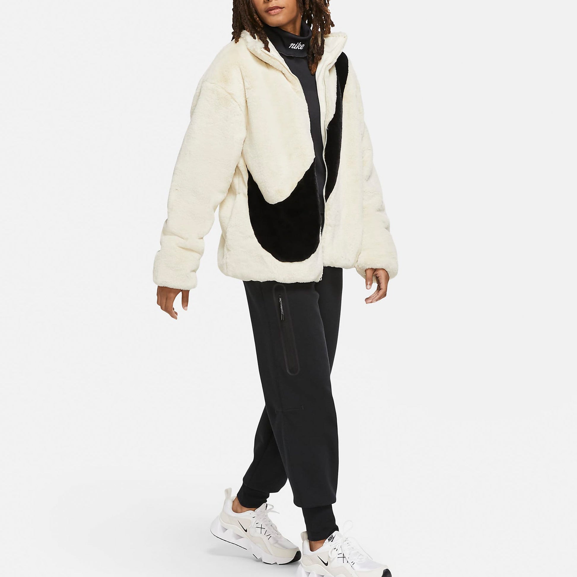 (WMNS) Nike Sportswear Jacket 'Fossil Black' CU6559-238