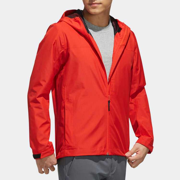 adidas Wandertag Sol J Outdoor waterproof Hooded Jacket Red FI6647
