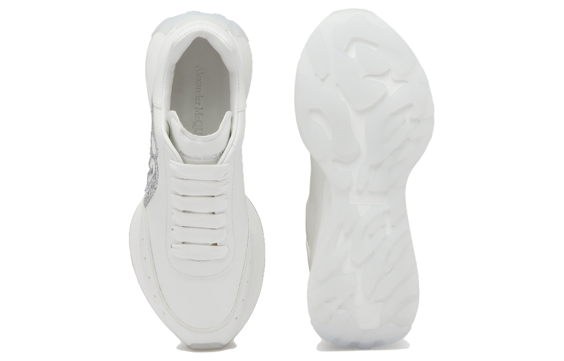 (WMNS) Alexander McQueen Sprint Runner 'White Silver' 781502WIDNH9071