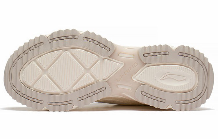 (WMNS) Li-Ning Casual Lightweight Low-Top Sneakers 'White Beige' ARLS022-4