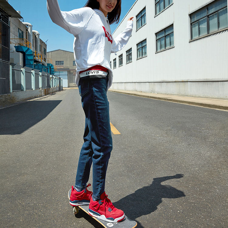 (WMNS) Levi's Alphabet Logo Printing Hoodie White 35946-0100