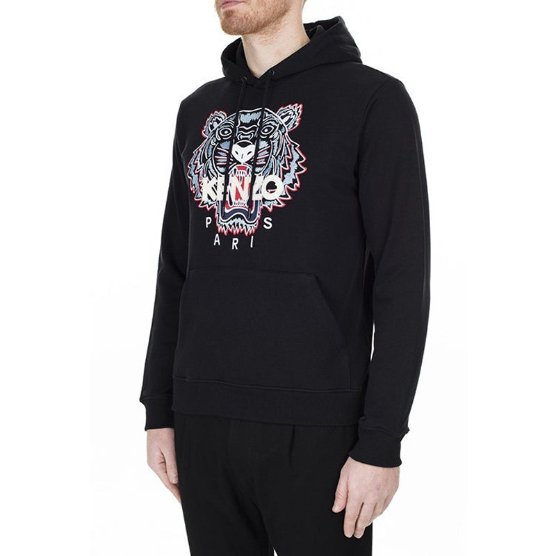 Men's KENZO Tiger Head Embroidered Pattern hooded Sports Black FA55SW4154XA-99