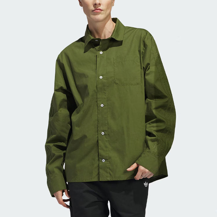 adidas Originals Shmoofoil Button Up Asia Sizing 'Green White' IU0081