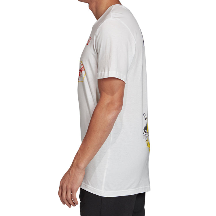 adidas x MARVEL IRON MAN Short Sleeve Men's White FN1763