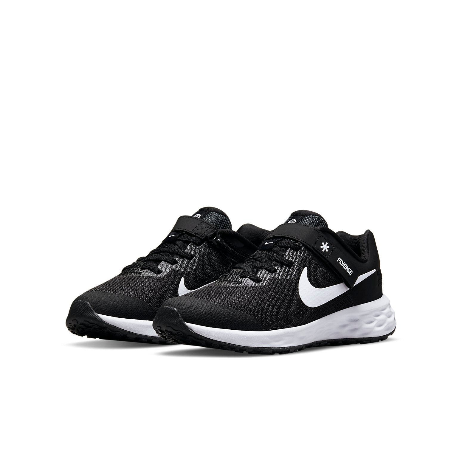 (GS) Nike Revolution 6 FlyEase 'Black White' DD1113-003