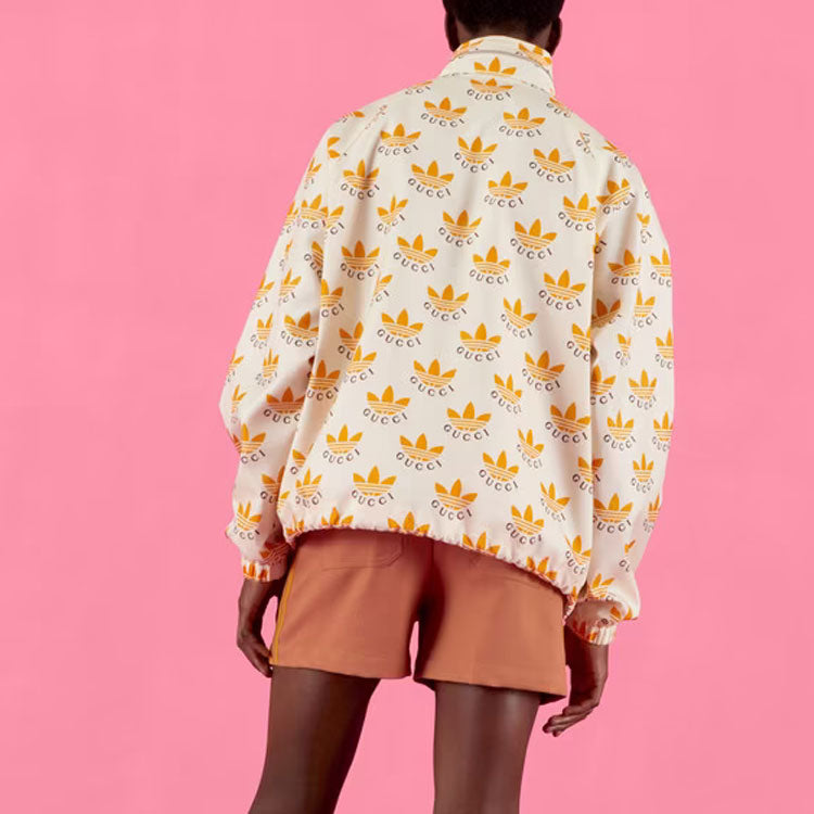 Gucci x adidas Trefoil Print Jacket 'Ivory' 696651-Z8A2I-9233
