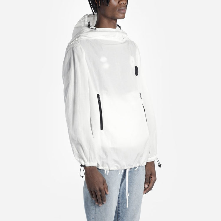 Off-White FW19 Printing Pullover Hooded Jacket Men White OMEA187E19E110240110