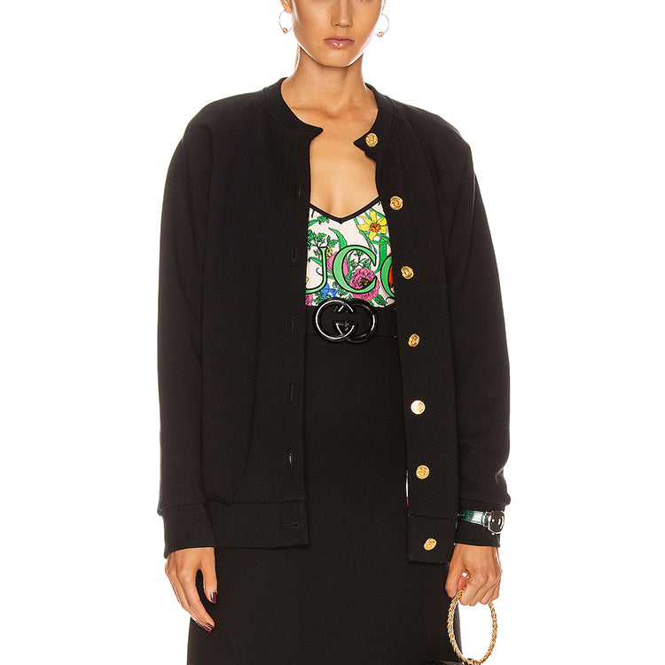 (WMNS) Gucci Apple Long Sleeve Sweater For Black 581165-XJCCL-1082
