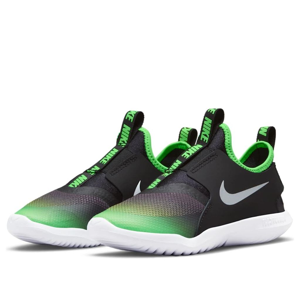 (PS) Nike Flex Runner 'Black Green White' AT4663-020