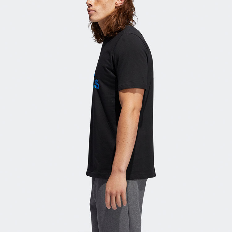 adidas Gradient Sports Training Printing Logo Round Neck Short Sleeve Black GT7752