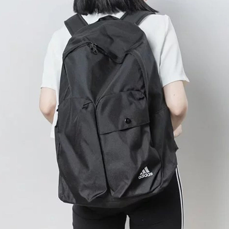 adidas 3D BACKPACK Small Logo Multiple Pockets Pure Black Backpack HP1452