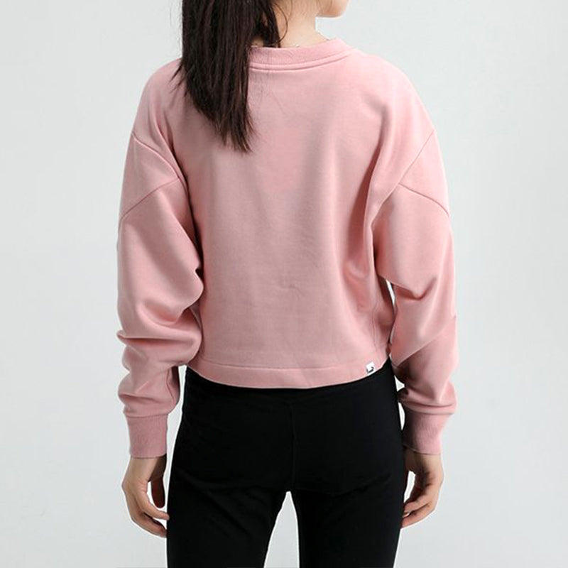 (WMNS) PUMA Rebel Crew Cropped Training Sweatshirt 'Pink White' 586520-15