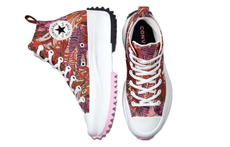Converse Run Star Hike Platform Tropical Florals High Tops 'Mantra Orange' A00551C