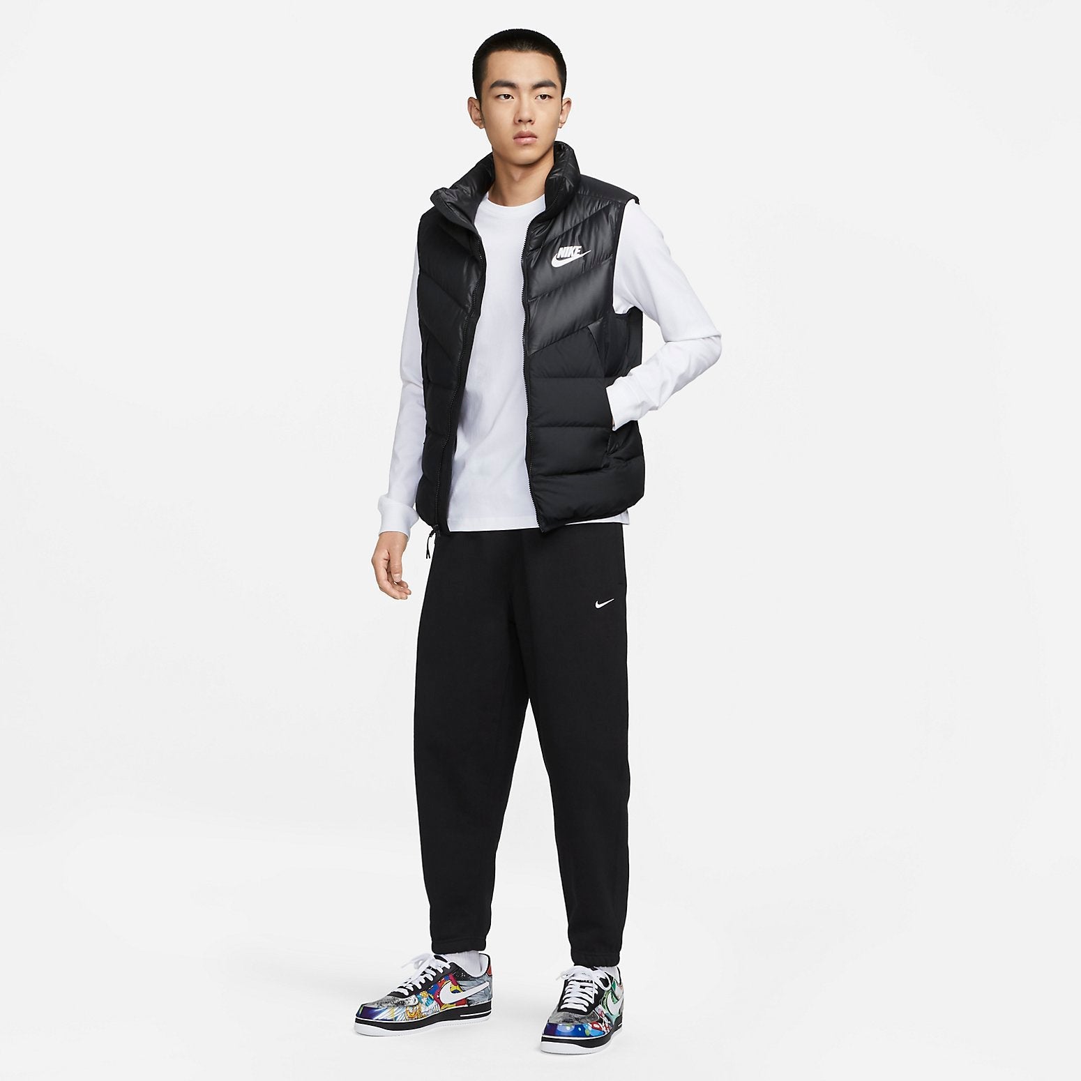 Nike Windproof Warm Stand Collar Down Vest 'Black' DV0757-010