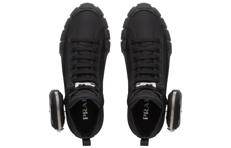 (WMNS) PRADA Wheel Re-Nylon Hight Sneakers 'Black' 1T551M_1YFL_F0002_F_035