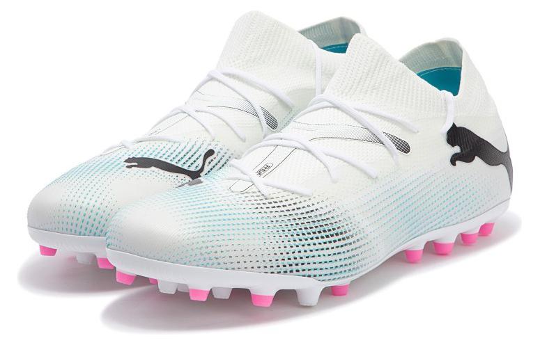 PUMA Future 7 Match MG Cleats 'White Blue Pink' 107719-01