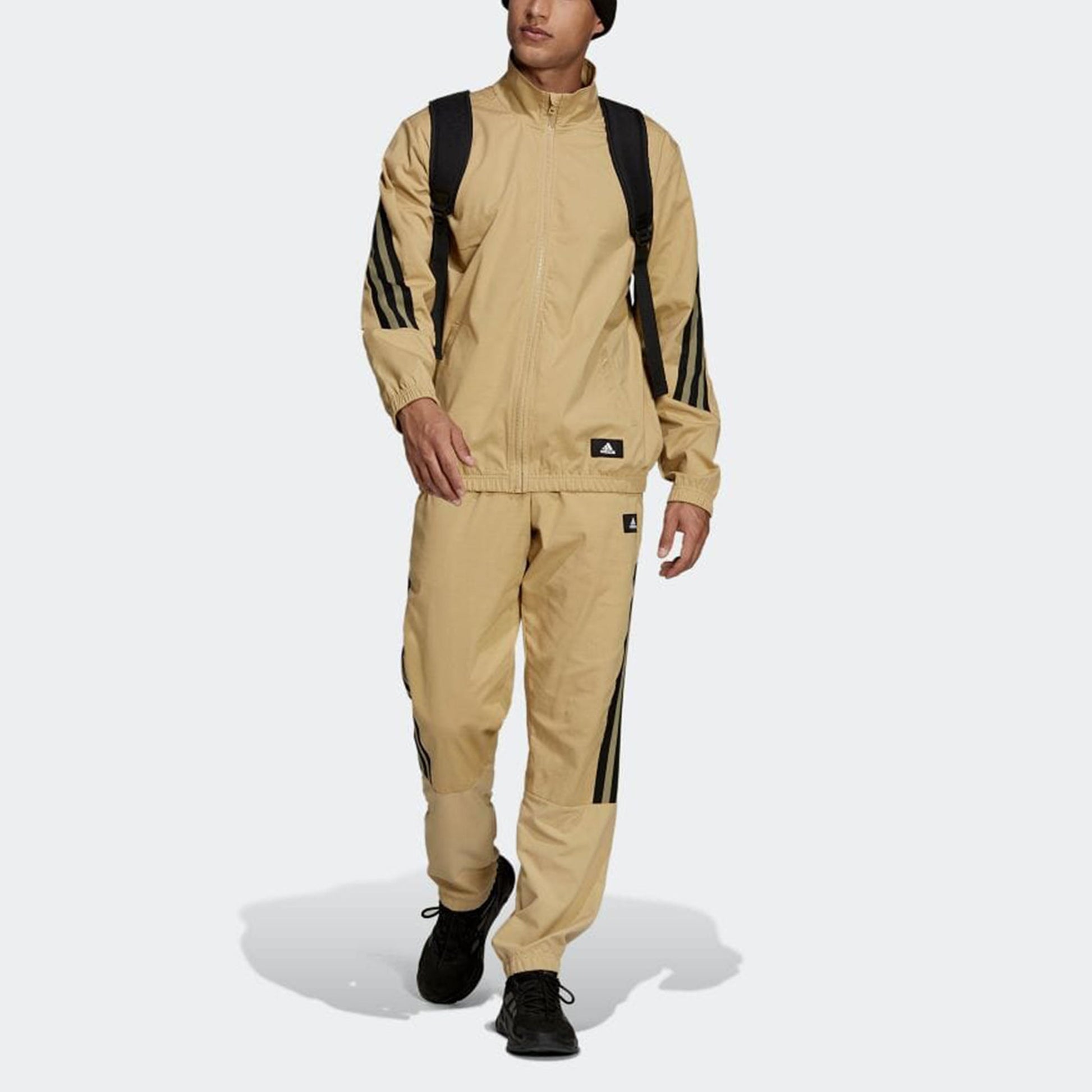 Men's adidas Colorblock Splicing Woven Sports Pants/Trousers/Joggers Khaki HA6568