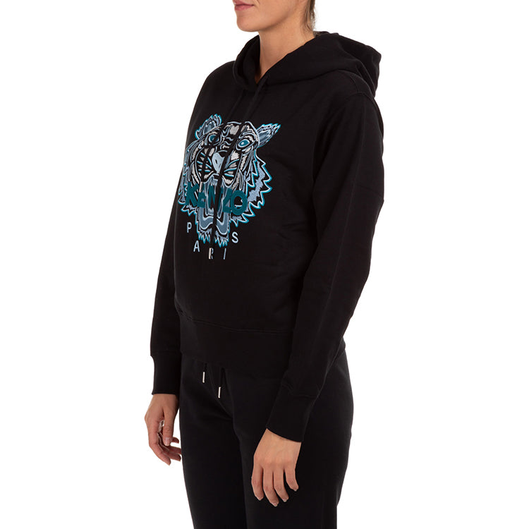 (WMNS) KENZO Embroidery Cotton Hoodie Black FA62SW8714XA-99A