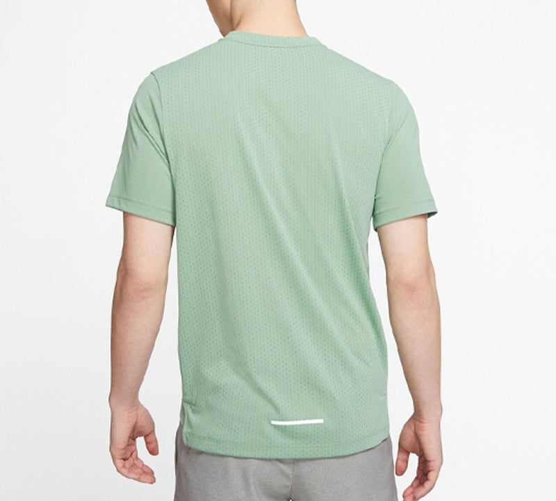 Nike Dri-fit Miler Future Fast Mesh Quick Dry Reflective Element Short Sleeve Green CJ6484-352