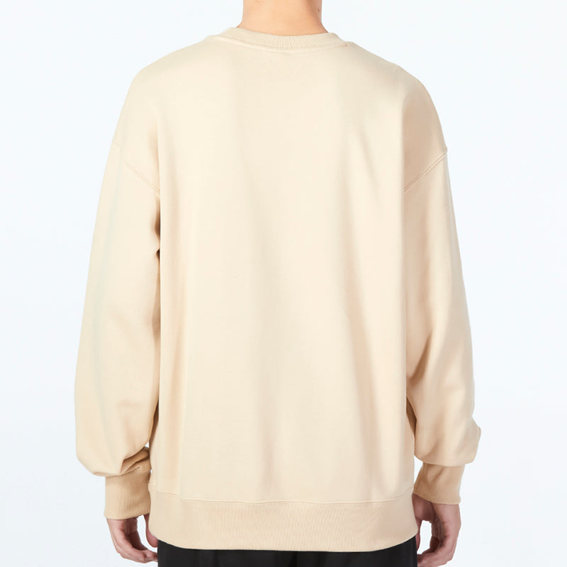 PUMA Team Crew Logo Sweatshirt 'Beige' 539268-67