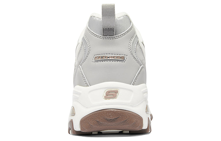 (WMNS) Skechers D'lites-looking Glass Marathon Running Shoes 'Grey White Brown' 896268-GRY