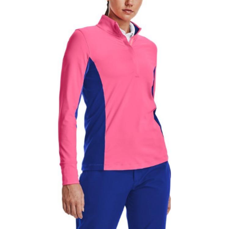 (WMNS) Under Armour Storm Midlayer 1/2 Zip Sweatshirt 'Pink Blue' 1370140-640