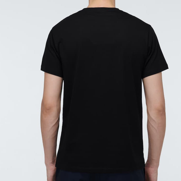 LOEWE Anagram Embroidered Cotton Round Neck Short Sleeve Black H526341XAI-1100
