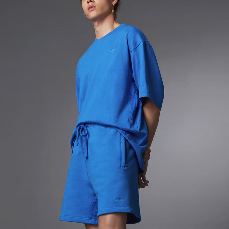 adidas originals Blue Version Series Solid Color Loose Lacing Sports Shorts H33446
