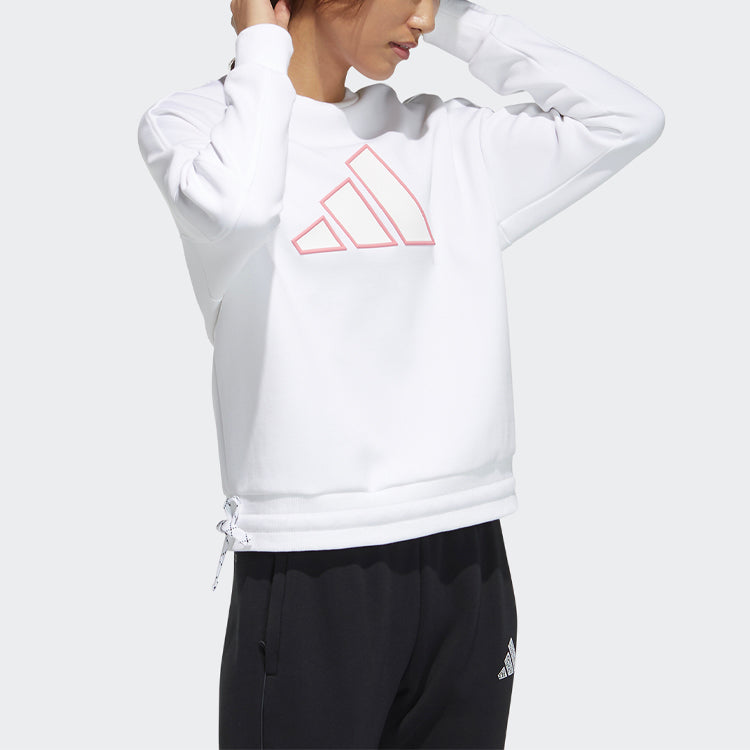 (WMNS) adidas Str Sweat Loose Athleisure Casual Sports Round Neck Pullover Knit White Hoodie GP0719