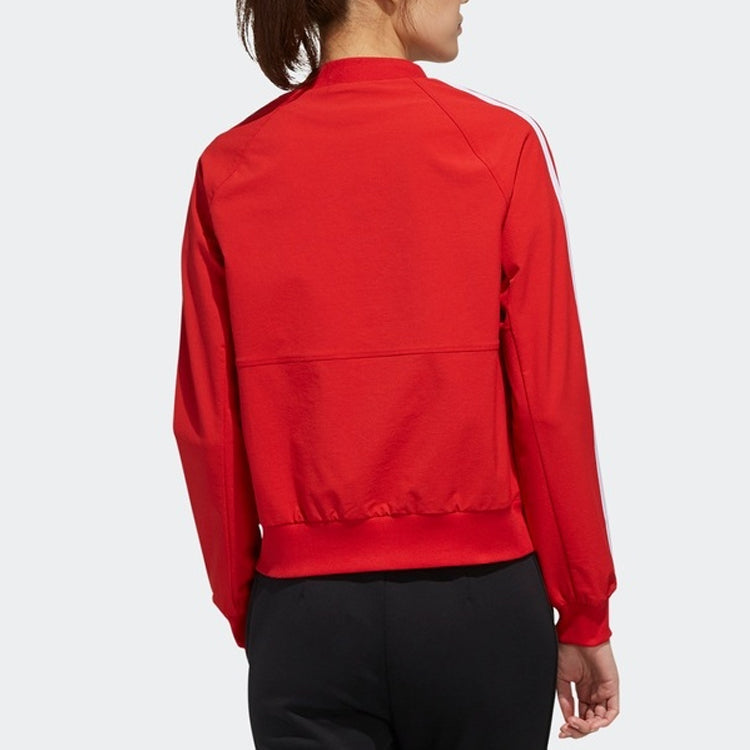 (WMNS) adidas WV BOMBER 3S Sports Jacket Red FK3510
