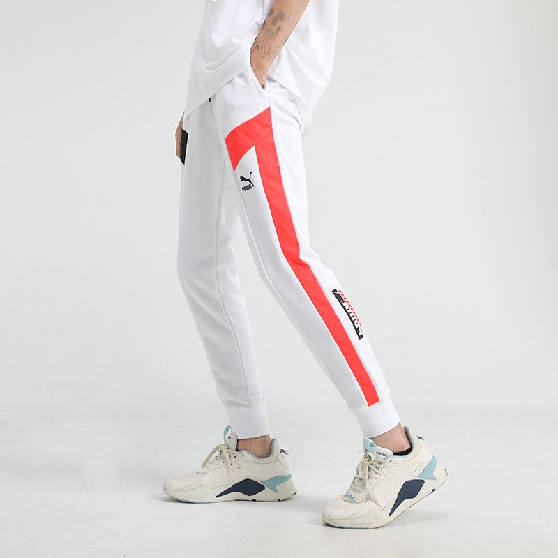 PUMA T7 Sport Track Pants 'White Red Black' 599218-02