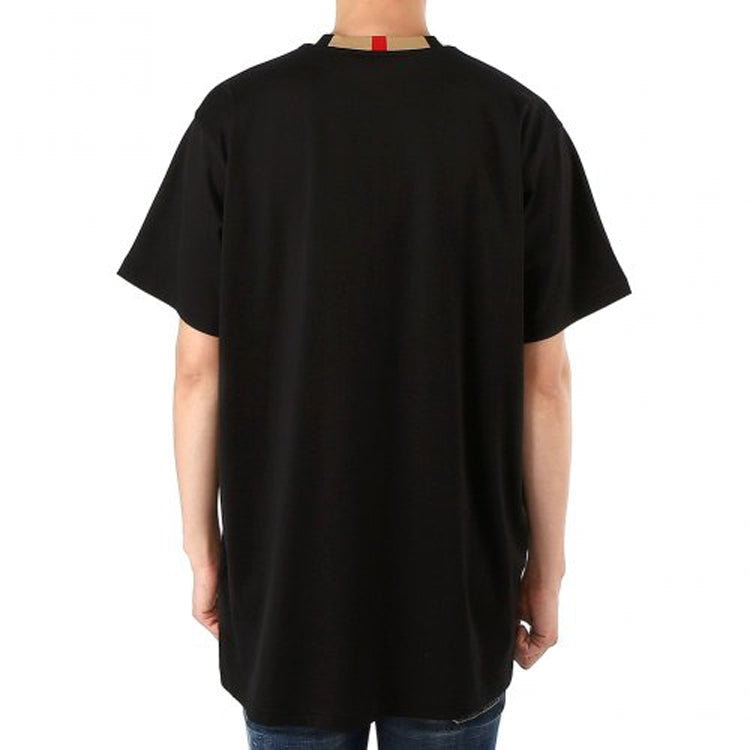 Burberry Detail Collar Short Sleeve Black 8007695-A1189