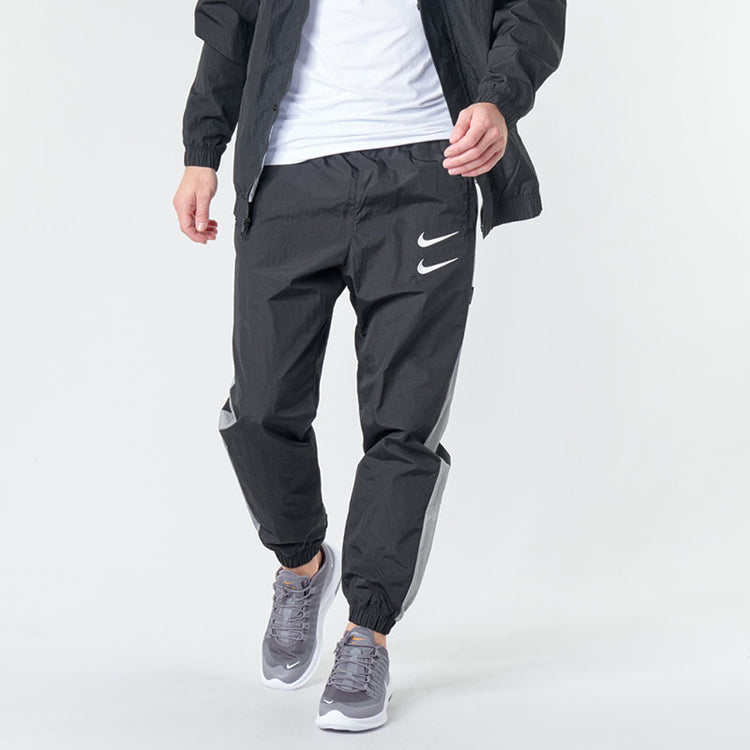 Nike Sportswear Swoosh Woven Pants For Men Grey Gray CJ4877-010